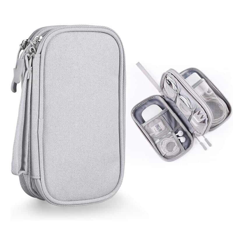 🔥Travel Cable Organizer Pouch, Double Layers All-in-One Storage Bag for Cord