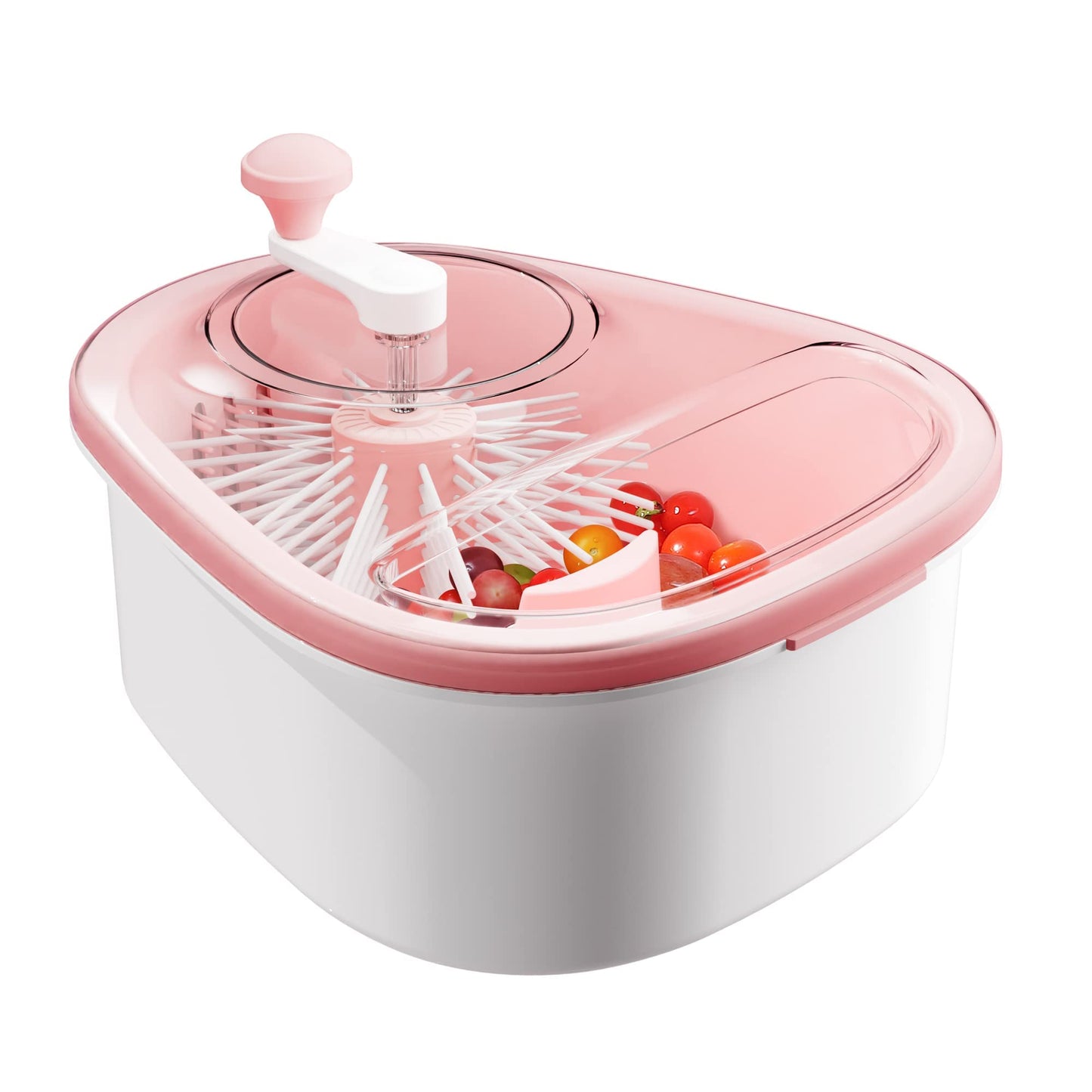 JOYMOOP Joyloop Fruit Washer, Fruit Cleaner Spinner, Oval, Pink