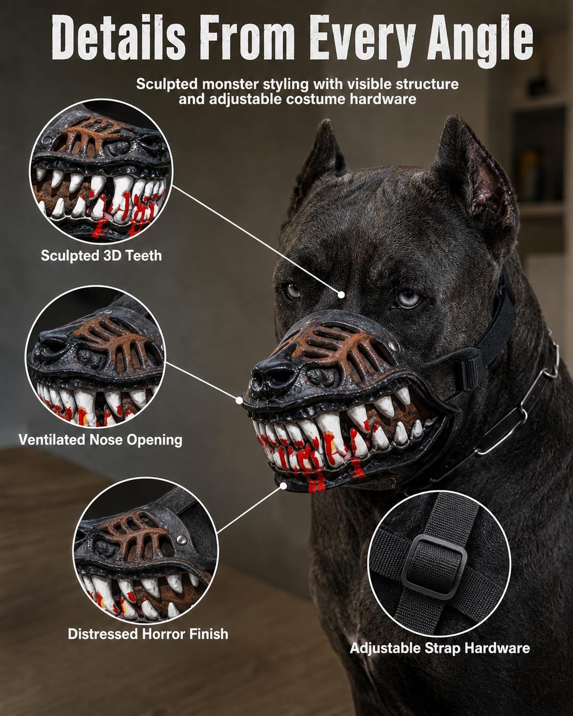 【🎃Halloween Sale🎃】Halloween Dog Monster Mask | Funny Scary Pet Costume For Dogs, Halloween Party & Photo Props