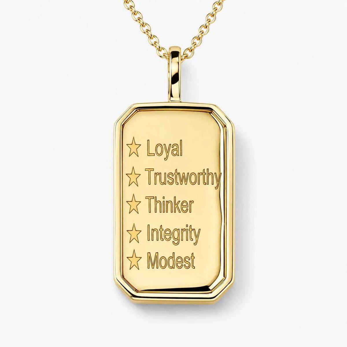 Personalized Zodiac Mother of Pearl Necklace | Custom Engraved 18K Gold-Plated Pendant