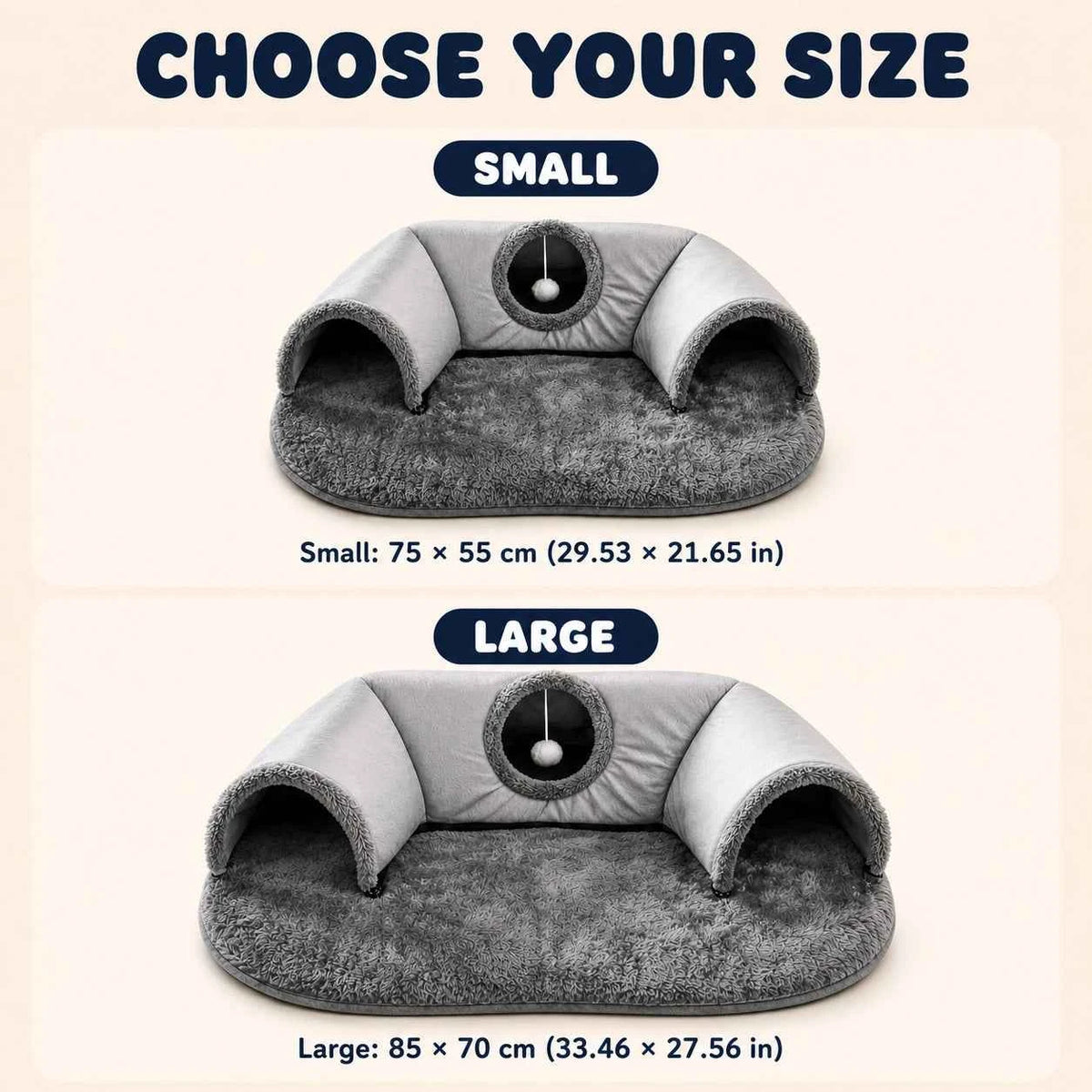 Cozy Cat Tunnel Bed | 4-in-1 Hideaway, Play Tunnel & Nap Nest