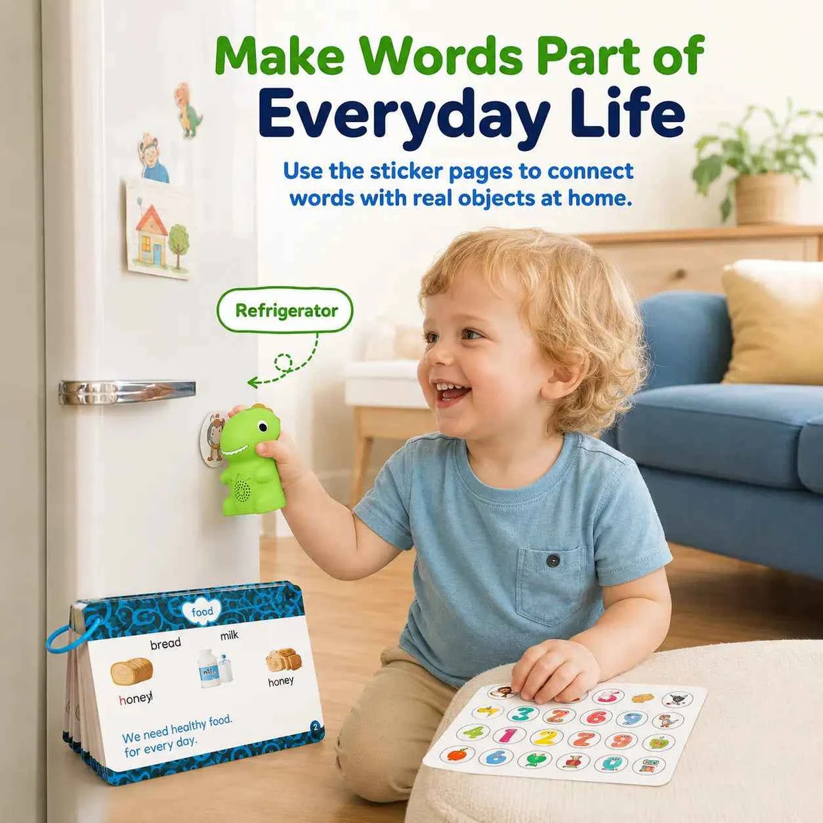 Dinosaur Talking Flash Cards | 148 Cards & 592 Learning Words