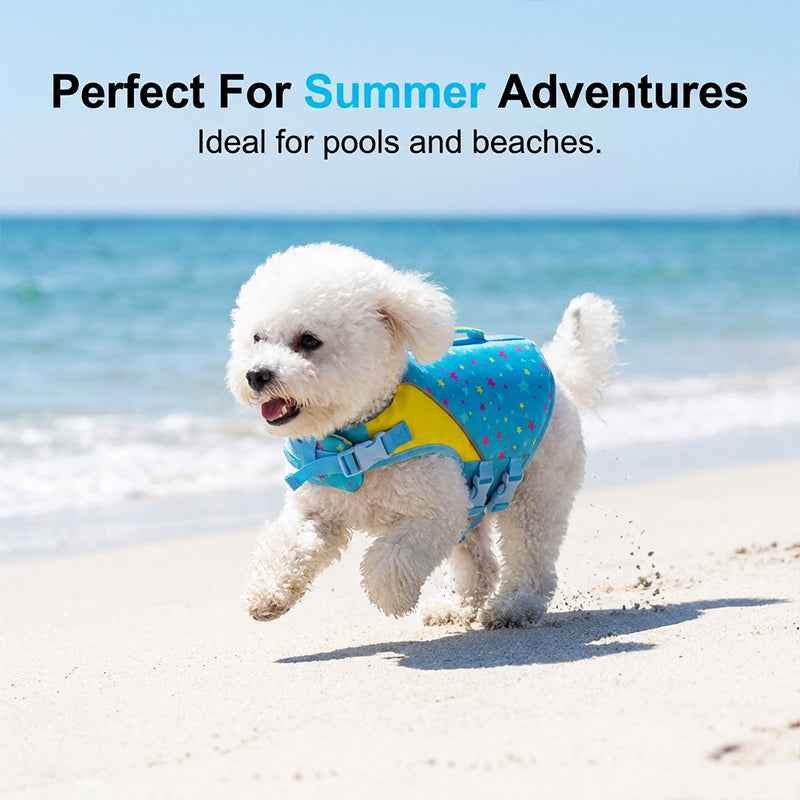 Dog Life Jacket for Swimming | Adjustable Pet Flotation Vest with Rescue Handle for Pool, Beach & Boating