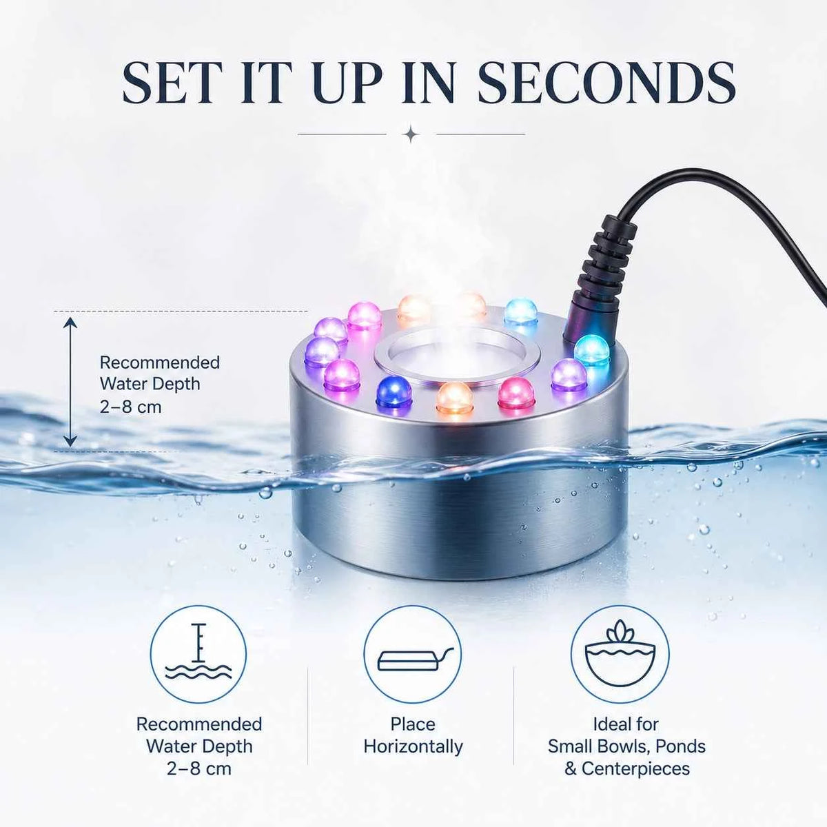 【🎃Halloween Sale🎃】Halloween LED Fog Maker | Ultrasonic Mist Machine for Spooky Party & Yard Decoration