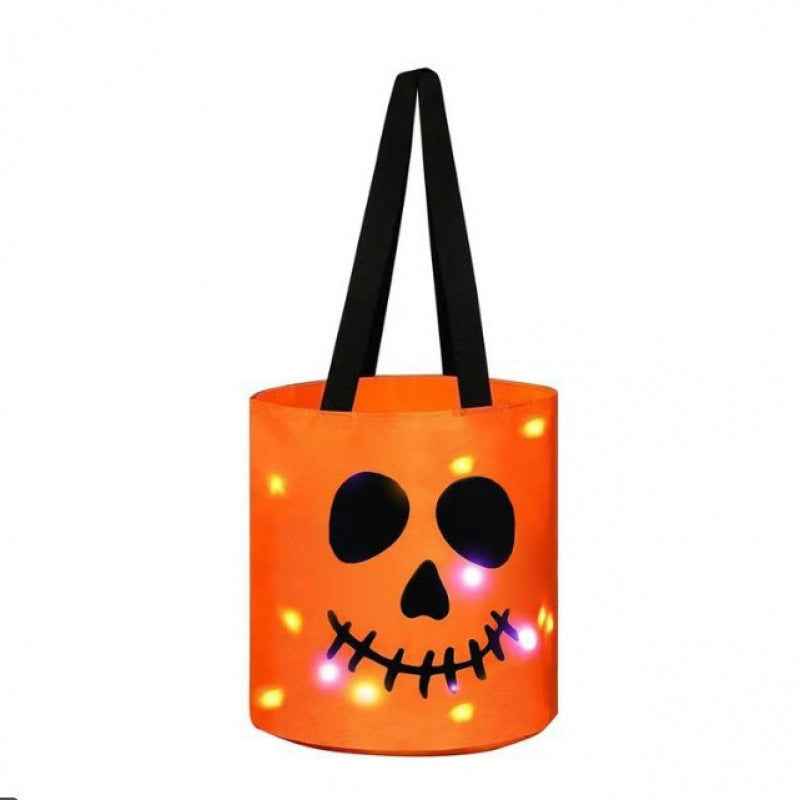 【🎃Halloween sales🎃】Halloween LED Pumpkin Candy Bag | Glowing Trick Or Treat Handbag For Kids Halloween Party & Costume