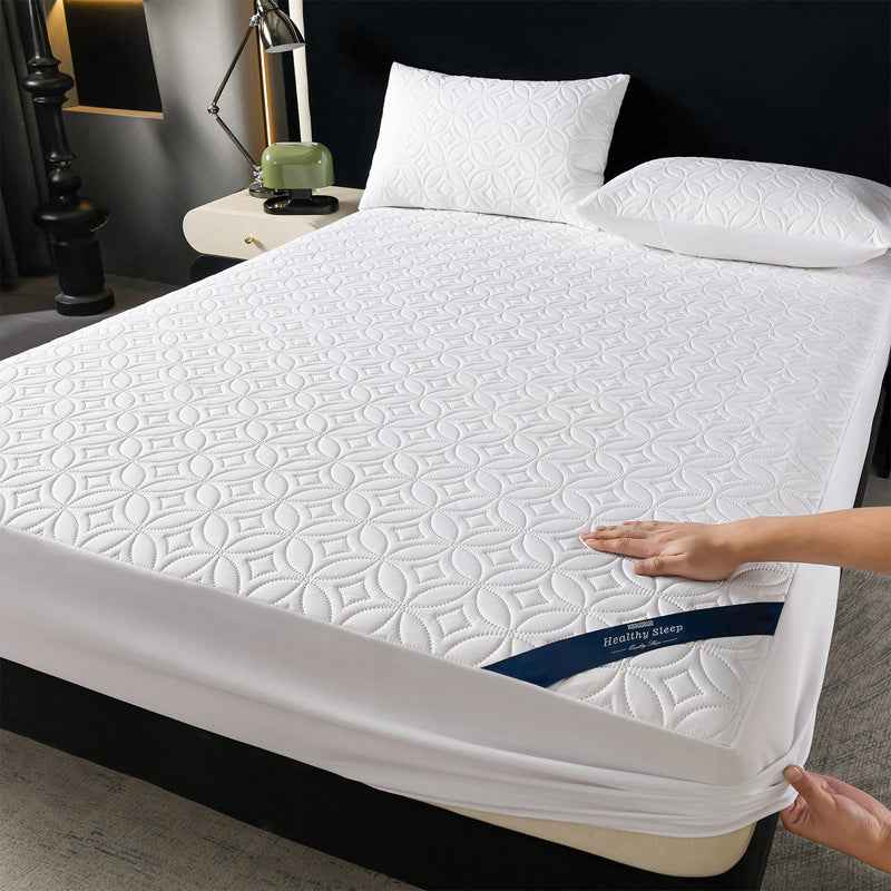 Waterproof Fitted Sheet & Mattress Protector | Soft Breathable Deep Pocket Bed Cover