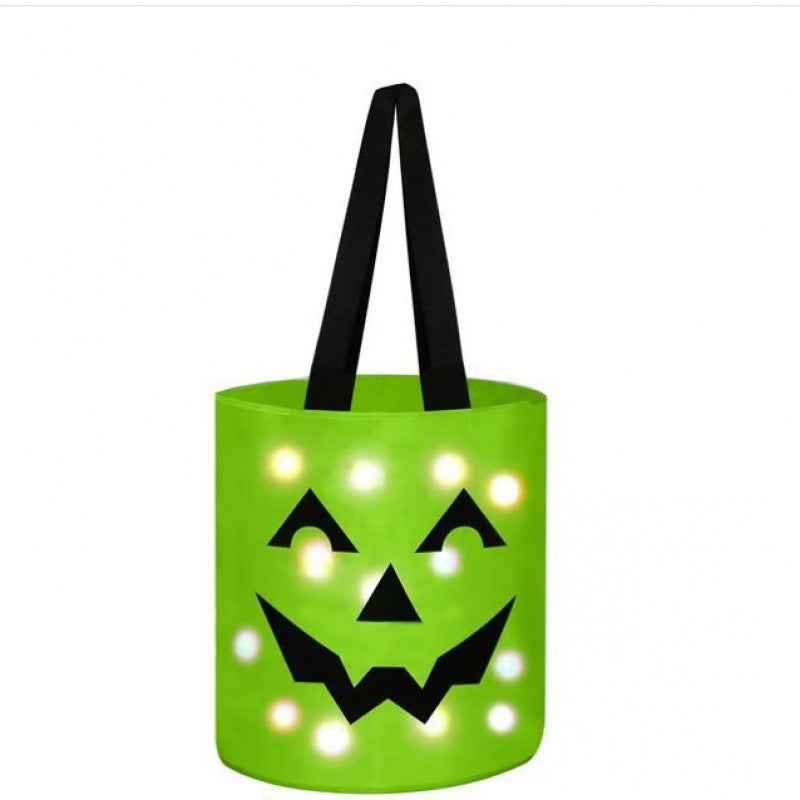 【🎃Halloween sales🎃】Halloween LED Pumpkin Candy Bag | Glowing Trick Or Treat Handbag For Kids Halloween Party & Costume
