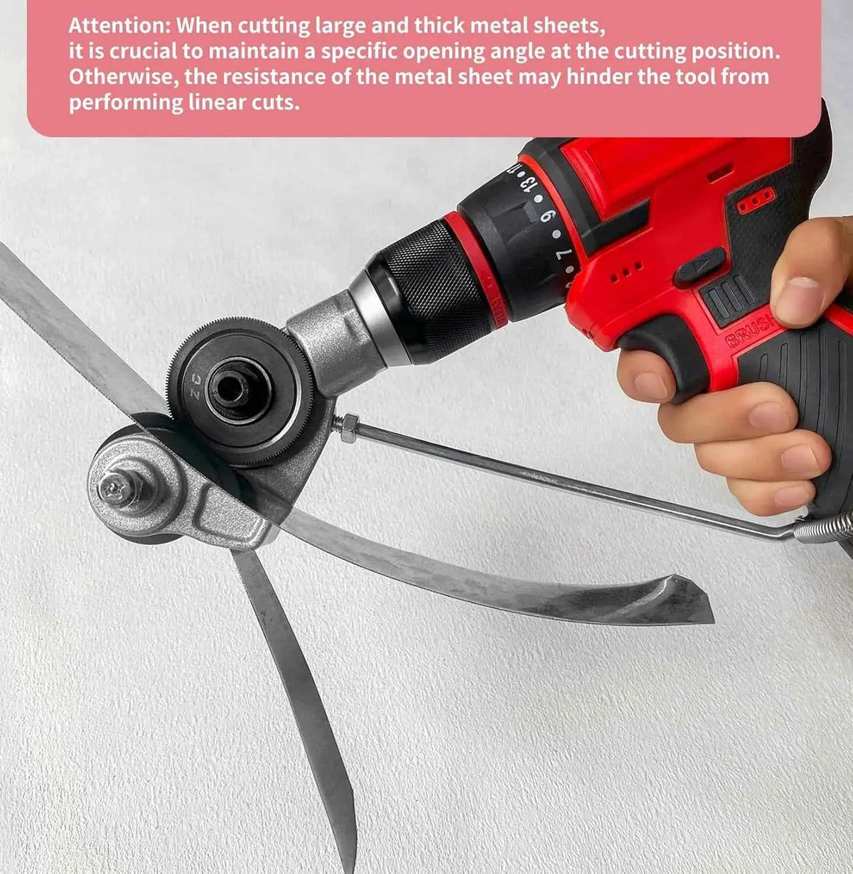 Electric Drill Metal Nibbler Attachment | Sheet Metal Cutter Tool For Steel, Aluminum & DIY Projects