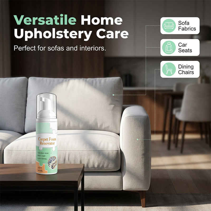 Carpet Foam Stain Remover | Instant Waterless Cleaner For Rugs, Sofa, Upholstery & Fabric