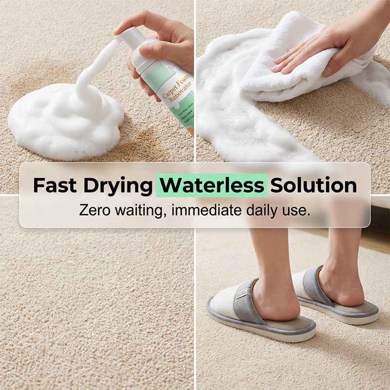 Carpet Foam Stain Remover | Instant Waterless Cleaner For Rugs, Sofa, Upholstery & Fabric