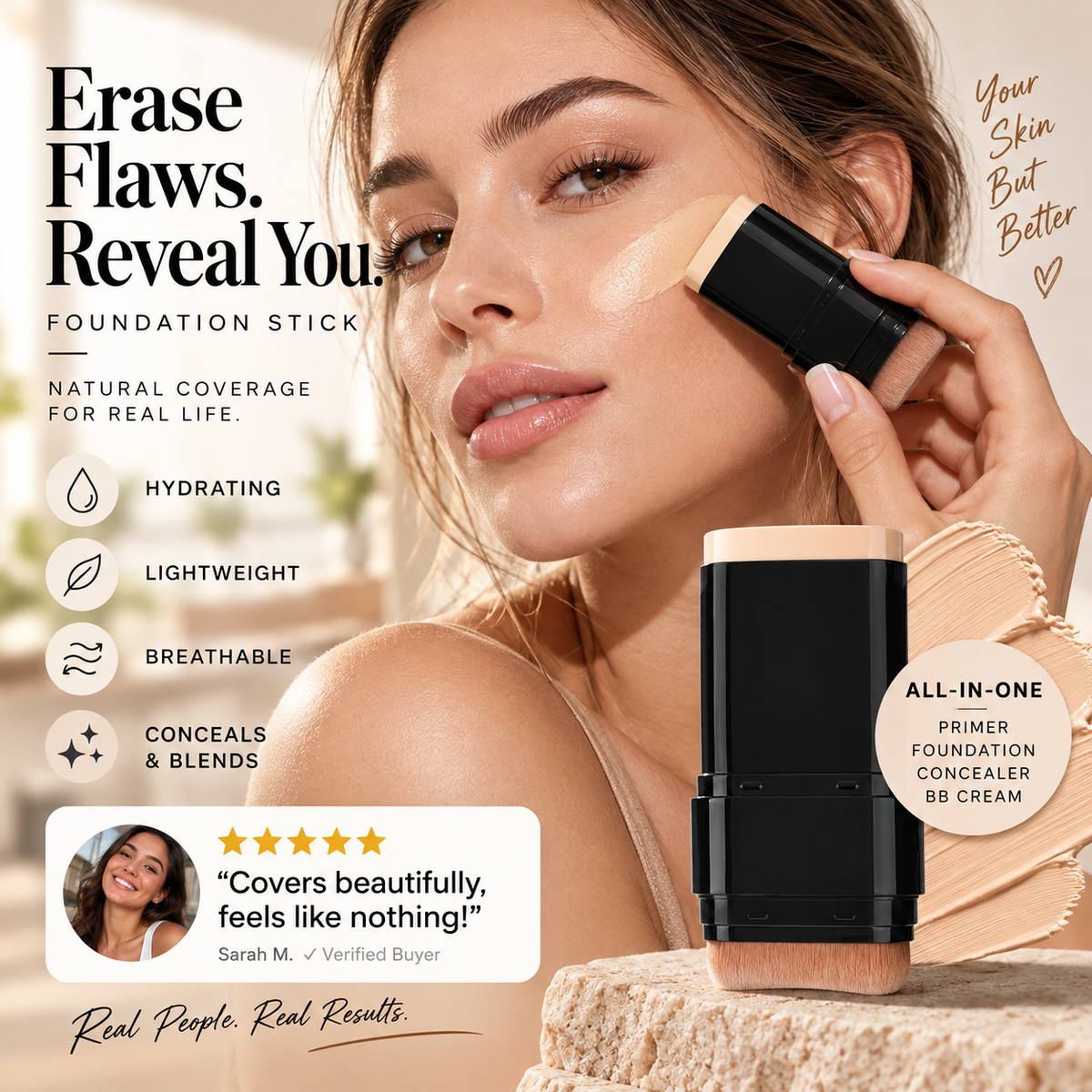 2-in-1 Foundation Stick with Brush