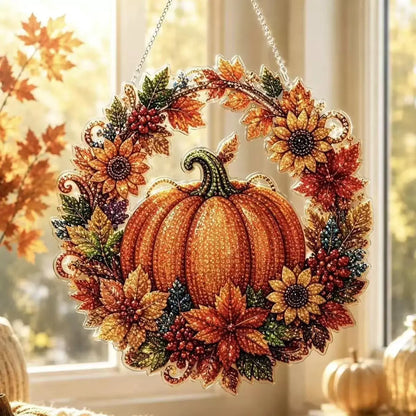Halloween Diamond Painting Suncatcher Kit | DIY Acrylic Window Hanging Decor