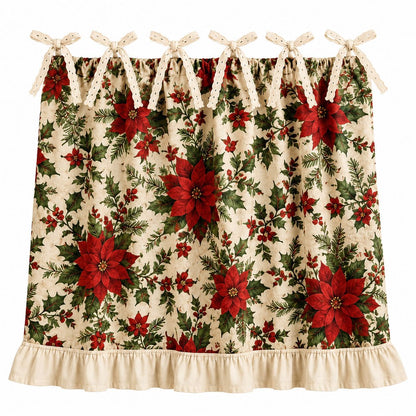 Beautiful Christmas Oven Protector, Holiday Kitchen Decor Gift for Mom, Cute Ruffled Appliance Cover