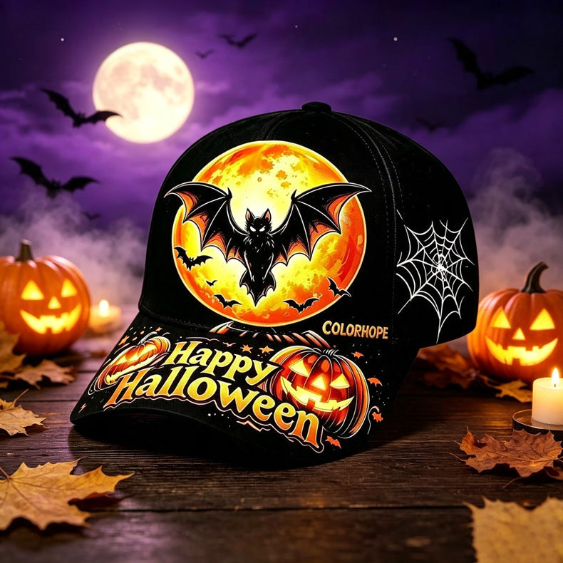 Bestickte Halloween Baseballkappe | Vintage Grusel Herbstmütze