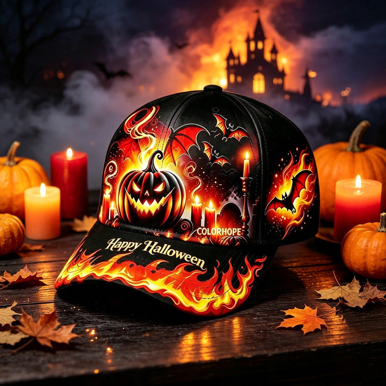 Bestickte Halloween Baseballkappe | Vintage Grusel Herbstmütze