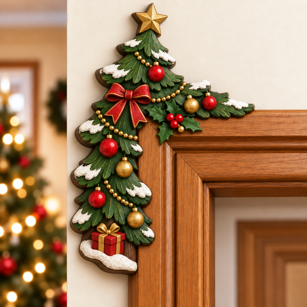 🎄 Christmas Peekaboo Door Frame Corner Decor