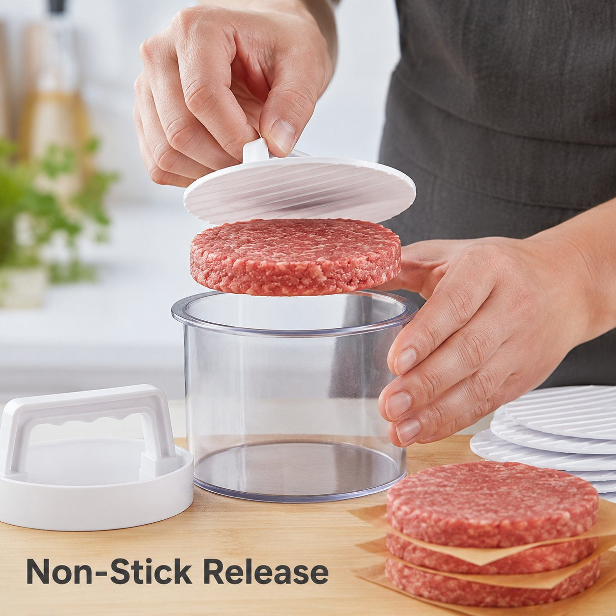 12-Piece Burger Press Kit | Homemade Patty Maker & Storage Set for BBQ & Meal Prep