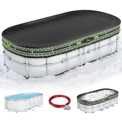 Heavy-Duty Winter Pool Cover | 200gsm Waterproof & Windproof Protection