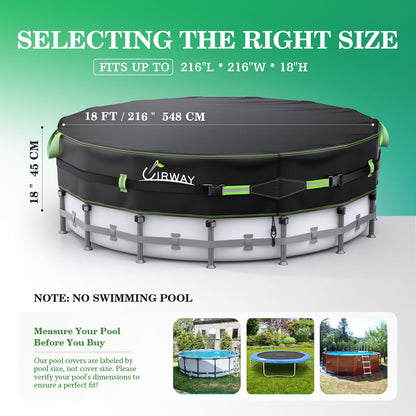 Heavy-Duty Winter Pool Cover | 200gsm Waterproof & Windproof Protection