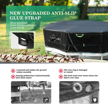 Heavy-Duty Winter Pool Cover | 200gsm Waterproof & Windproof Protection