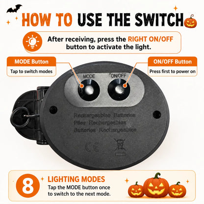 Solar Pumpkin Stake Lights Durable PS Pumpkin Heads,20-Head Halloween Garden Lights with 8 Lighting Modes & Auto On/Off, Outdoor Pathway Yard Lawn Decor, 2/4 Pack tiktokshopbacktoschool