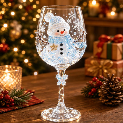 3D Christmas Wine Glass Collection | Festive Holiday Drinkware & Gift Set