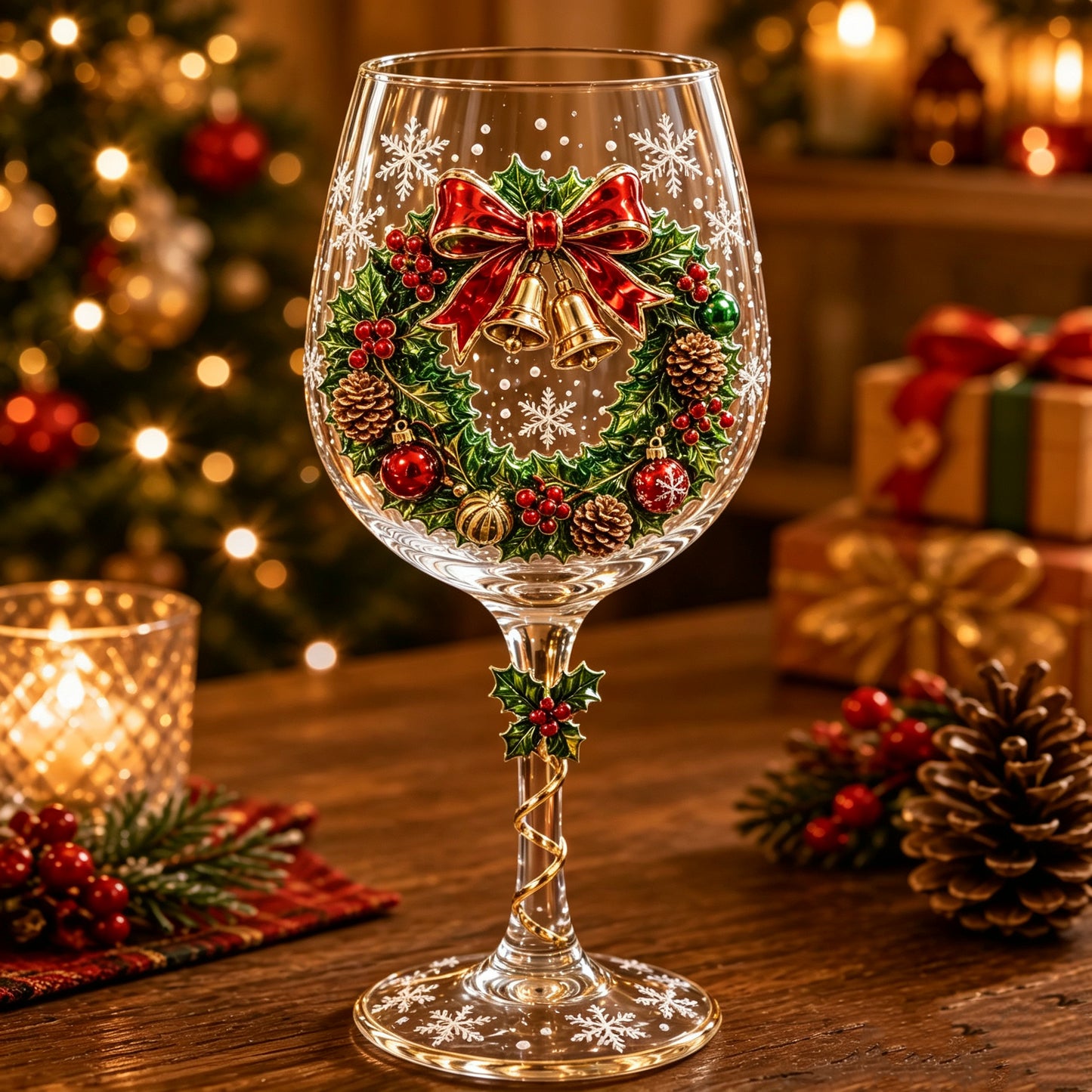 3D Christmas Wine Glass Collection | Festive Holiday Drinkware & Gift Set