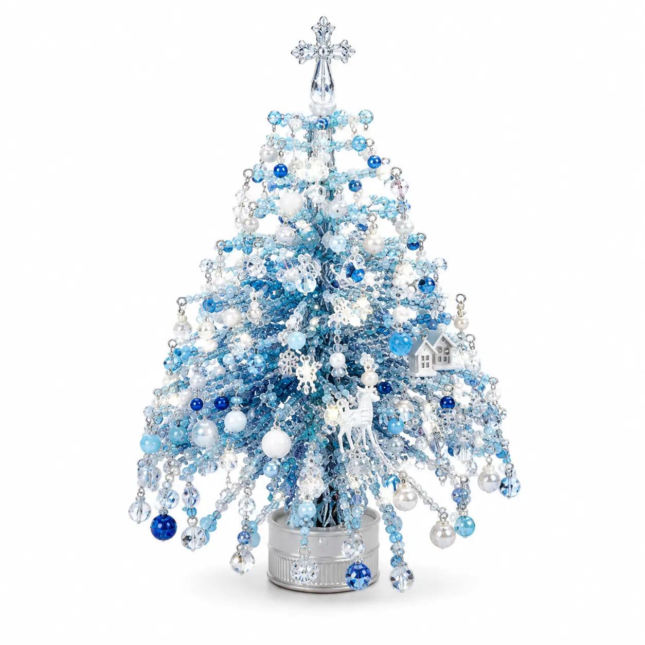 DIY Perlen-Weihnachtsbaum-Bastelset | Handgemachtes Kristall-Feiertags-Bastelset