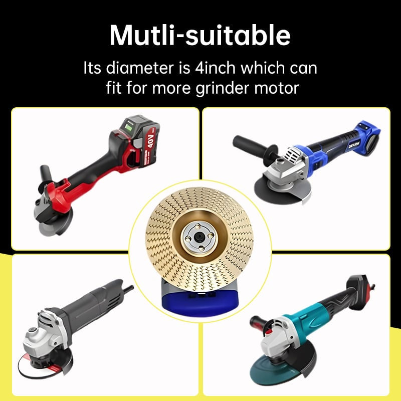 3-Piece Wood Carving Disc Set | Flat, Curved & Beveled Angle Grinder Wheels