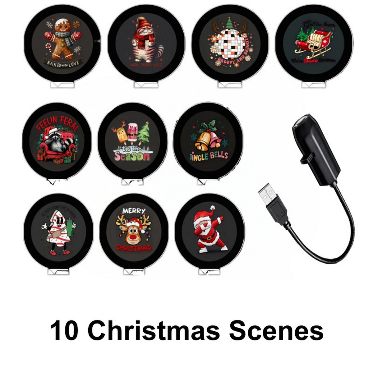 ✨✨Hot Sale 54% OFF Plug‑and‑Play HD Holiday Projector, Multi‑Scene Projection Light for Christmas, Halloween & Faith‑Themed Decor