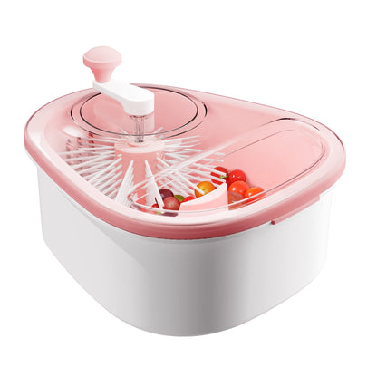 JOYMOOP Joyloop Fruit Washer, Fruit Cleaner Spinner, Oval, Pink
