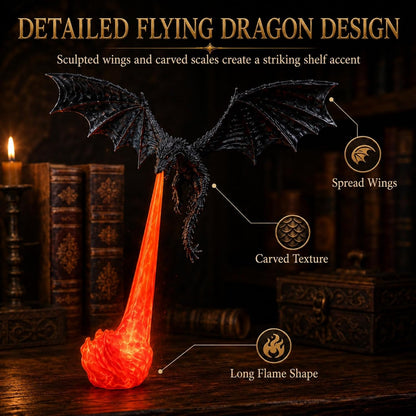 3D Dragon Bookshelf Light | Fantasy LED Night Light Decoration For Book Lovers, Gamers & Home Decor