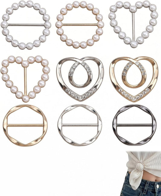 ✨ 9-Piece Shirt & Scarf Clip Set – Effortless Everyday Style