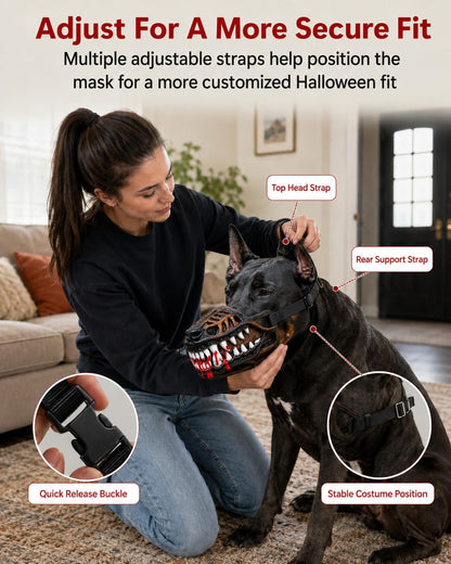 【🎃Halloween Sale🎃】Halloween Dog Monster Mask | Funny Scary Pet Costume For Dogs, Halloween Party & Photo Props