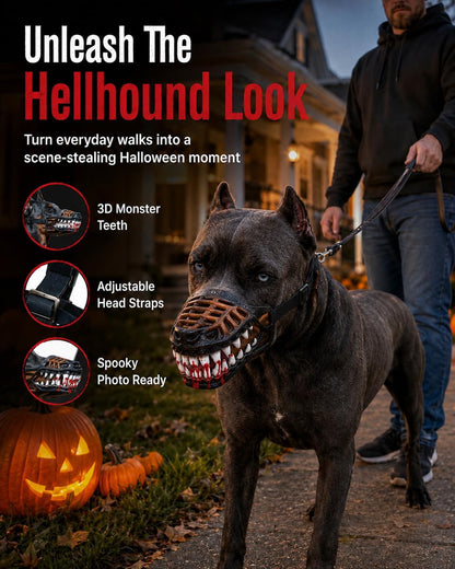【🎃Halloween Sale🎃】Halloween Dog Monster Mask | Funny Scary Pet Costume For Dogs, Halloween Party & Photo Props