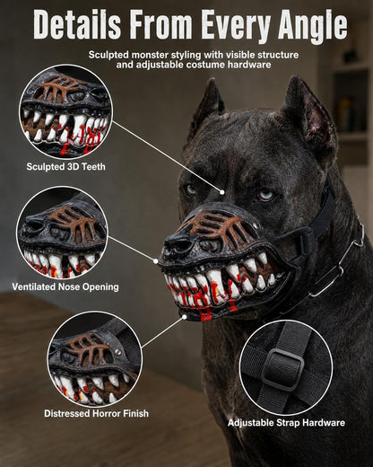 【🎃Halloween Sale🎃】Halloween Dog Monster Mask | Funny Scary Pet Costume For Dogs, Halloween Party & Photo Props