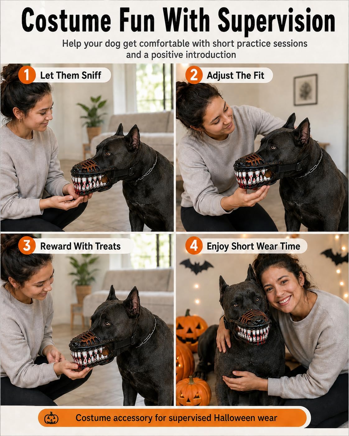 【🎃Halloween Sale🎃】Halloween Dog Monster Mask | Funny Scary Pet Costume For Dogs, Halloween Party & Photo Props