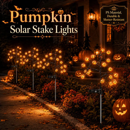 Solar Pumpkin Stake Lights Durable PS Pumpkin Heads,20-Head Halloween Garden Lights with 8 Lighting Modes & Auto On/Off, Outdoor Pathway Yard Lawn Decor, 2/4 Pack tiktokshopbacktoschool