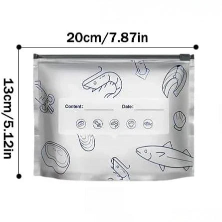 🛡️🥬 Reusable thickened upright aluminum foil sealing storage bags with label