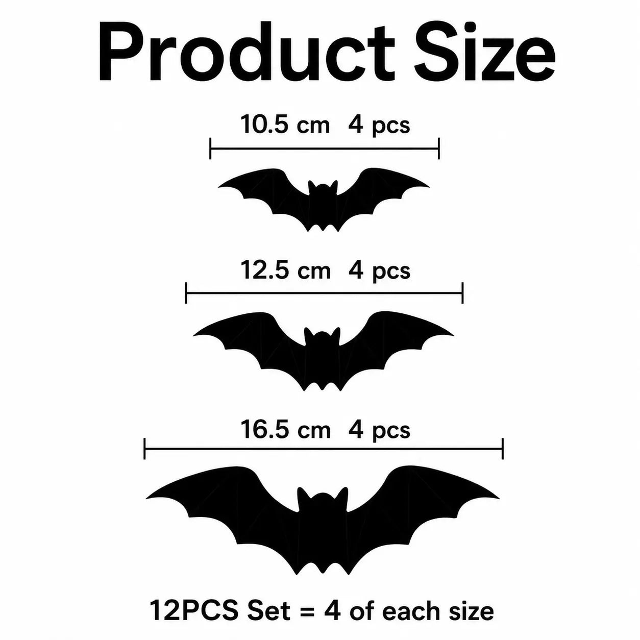 3D LED Halloween Bat Wall Stickers | Glow In The Dark Spooky Decorations For Home, Window & Party Decor