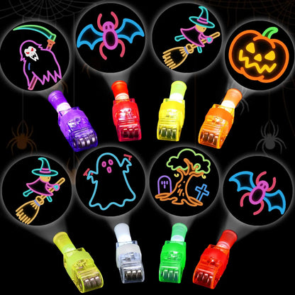 24-Pack Finger Projector Lights for Kids | Halloween & Animal Party Favors