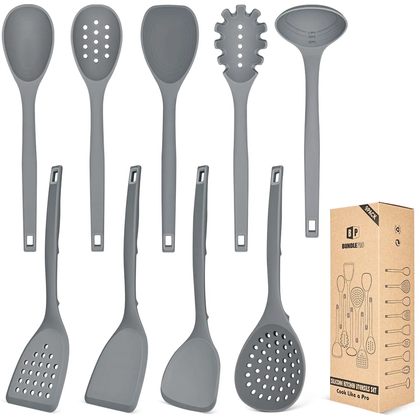 9-Piece Silicone Kitchen Utensil Set | Non-Stick Cooking Tools