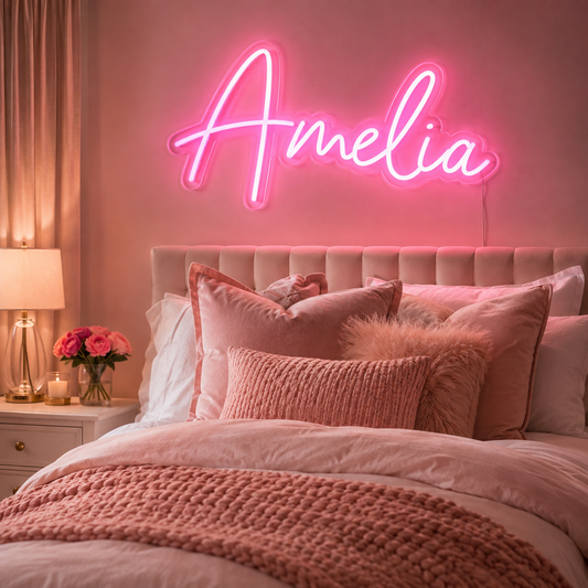 Individuelles Neon-Schild mit Namen | Personalisierte LED-Wandleuchte für Schlafzimmer & Geschenke