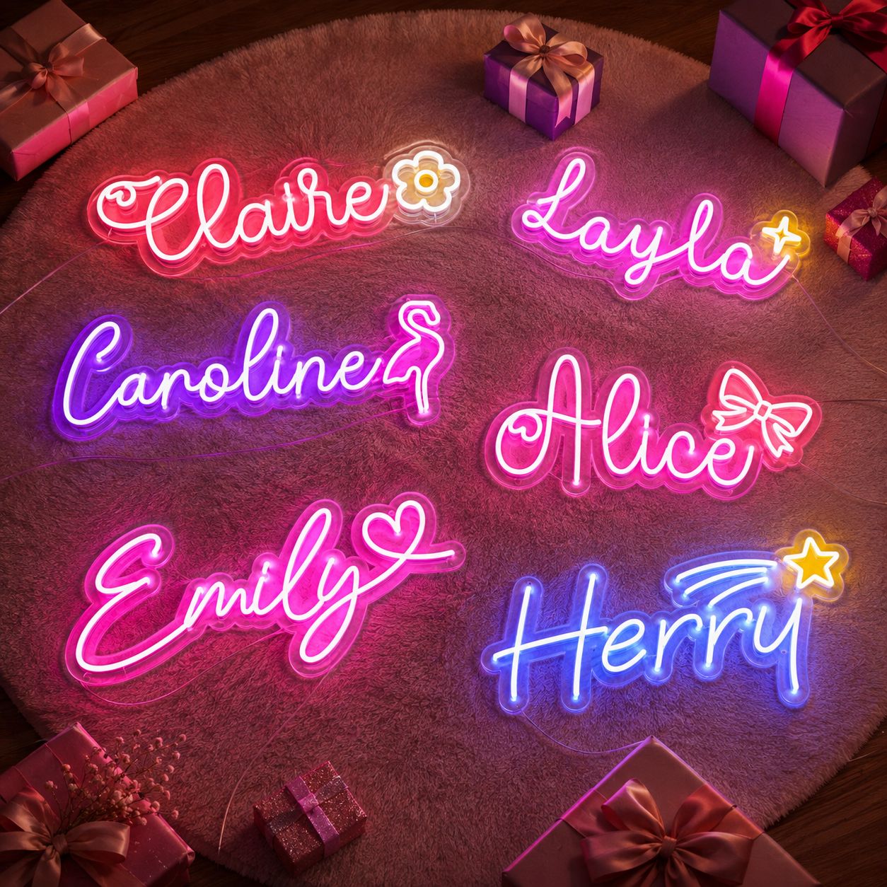 Individuelles Neon-Schild mit Namen | Personalisierte LED-Wandleuchte für Schlafzimmer & Geschenke