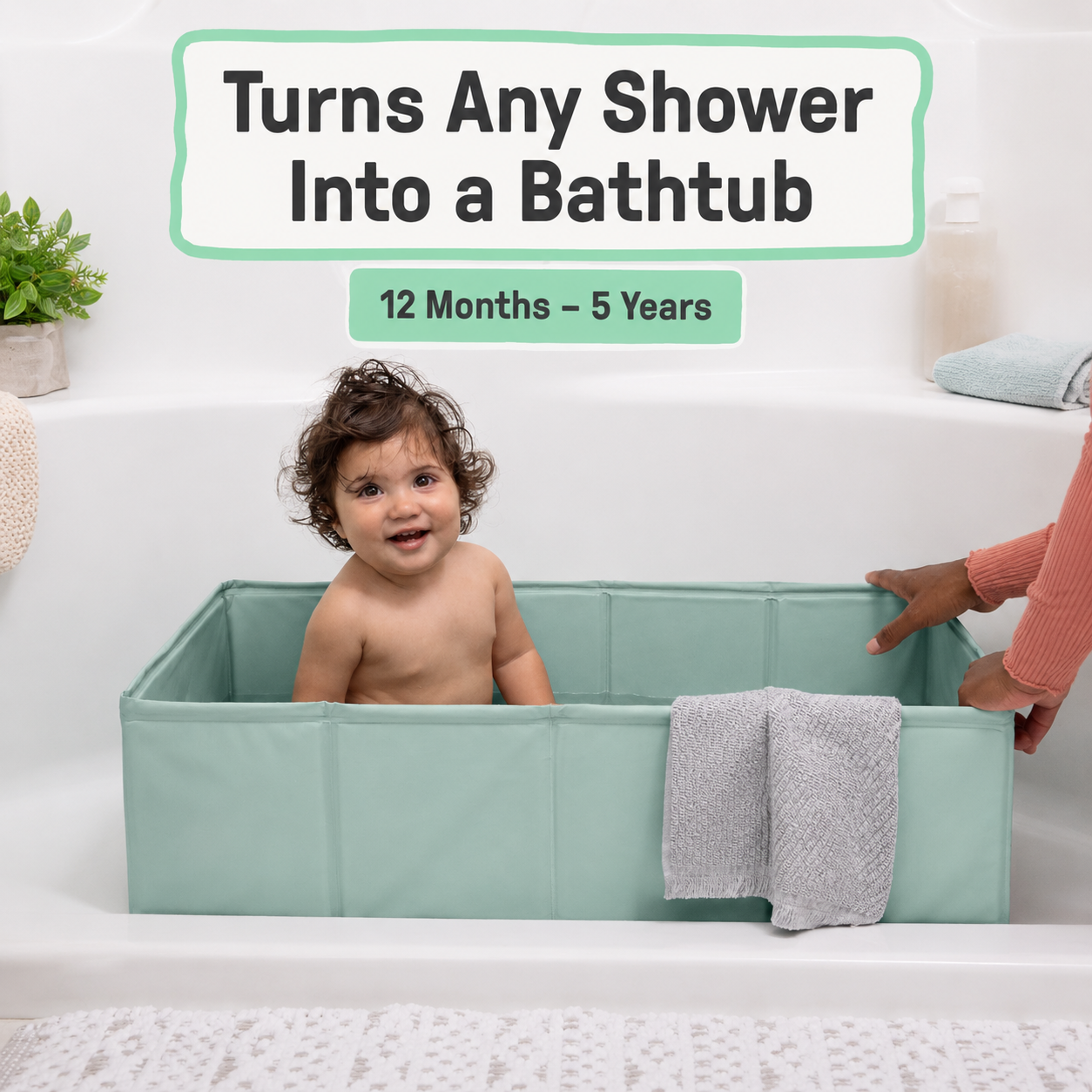 Portable Foldable Toddler Bathtub | Space-Saving Travel Bath Tub for Kids