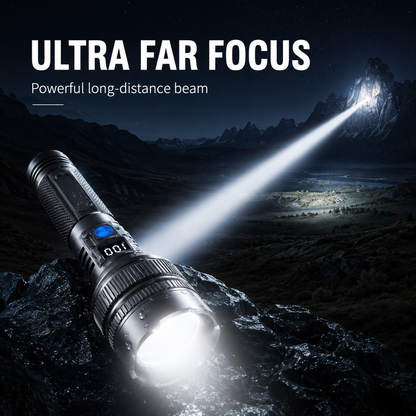Hochleistungs-Akku-Zoom-Taschenlampe | USB Outdoor LED-Taschenlampe