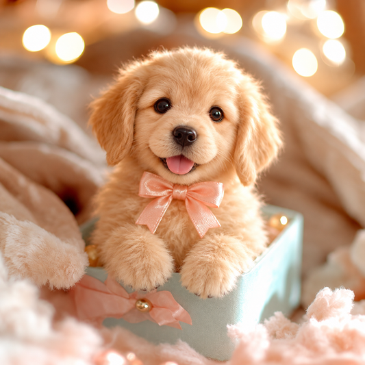 🎁Realistic Robotic Golden Retriever Puppy ✨ The Cutest Christmas Surprise