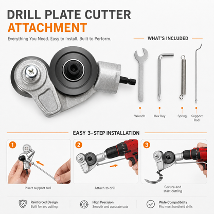 Electric Drill Metal Nibbler Attachment | Sheet Metal Cutter Tool For Steel, Aluminum & DIY Projects