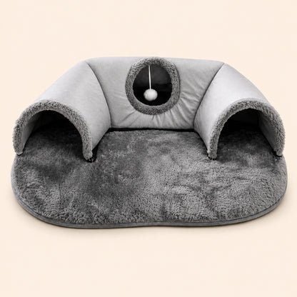 Cozy Cat Tunnel Bed | 4-in-1 Hideaway, Play Tunnel & Nap Nest