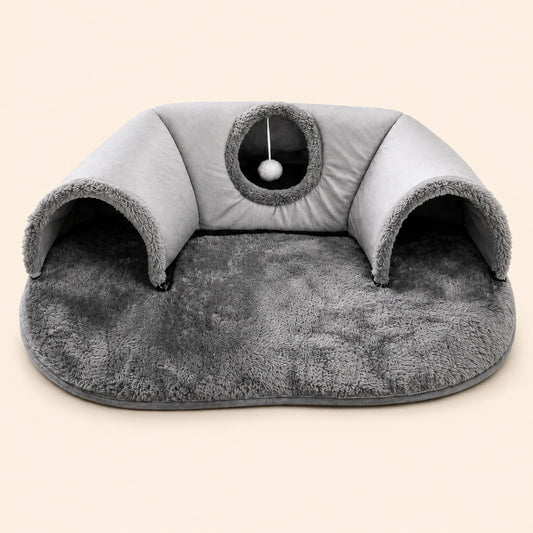 Cozy Cat Tunnel Bed | 4-in-1 Hideaway, Play Tunnel & Nap Nest